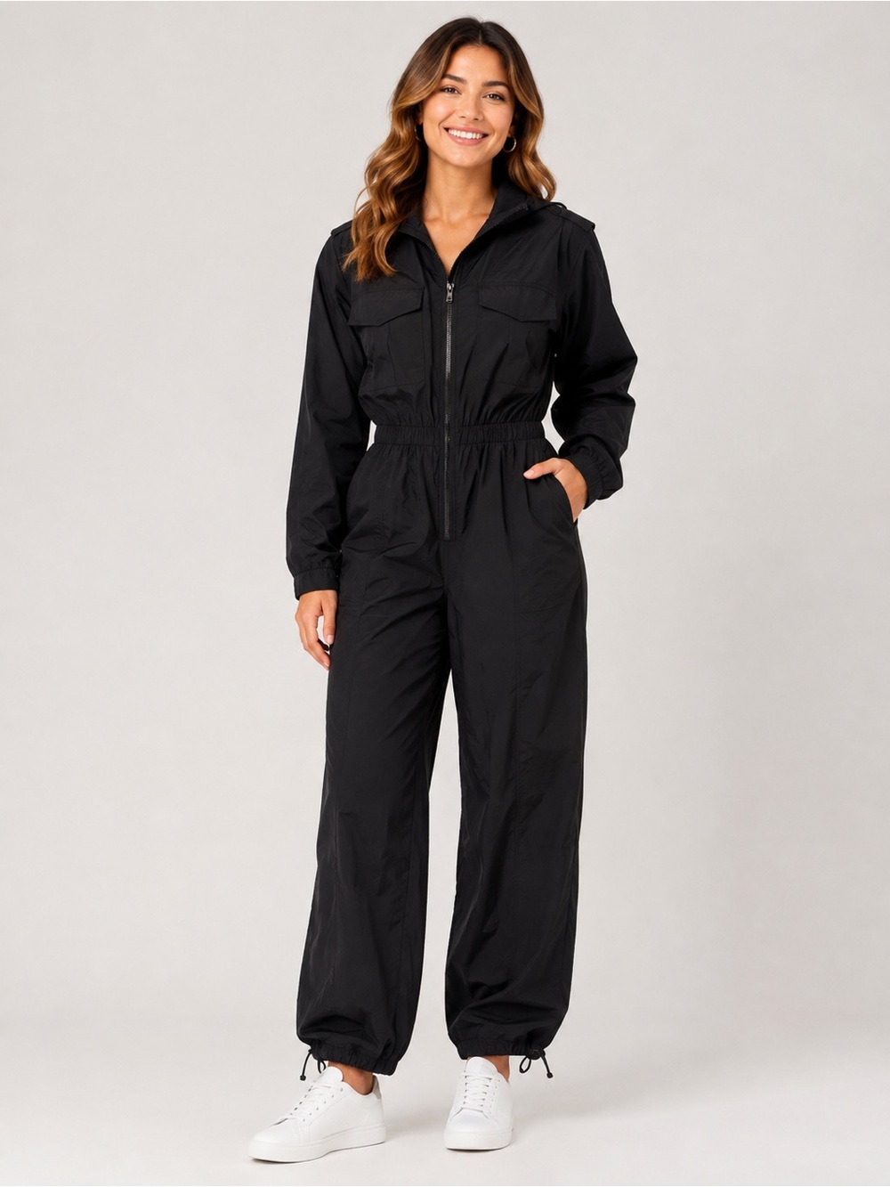 Strut & Bolt black cargo jumpsuit size small NWT